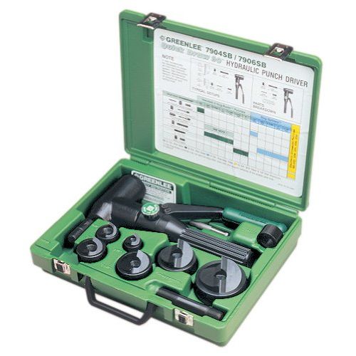  Greenlee 7906SB Quick Draw 90 Hydraulic Punch Driver and Kit with Conduit Sized Punches