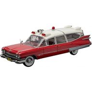 Greenlight Collectibles Precision Collection - 1959 Cadillac Ambulance (1:18 Scale), RedWhite