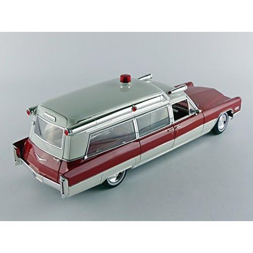  Greenlight GreenLight Precision Collection 1966 Cadillac S&S 48 High Top Ambulance Vehicle, RedWhite
