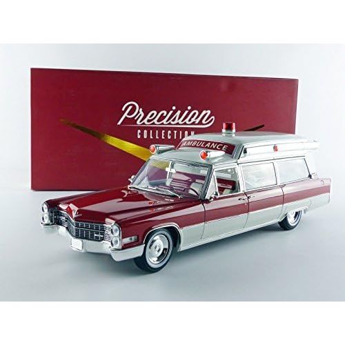  Greenlight GreenLight Precision Collection 1966 Cadillac S&S 48 High Top Ambulance Vehicle, RedWhite