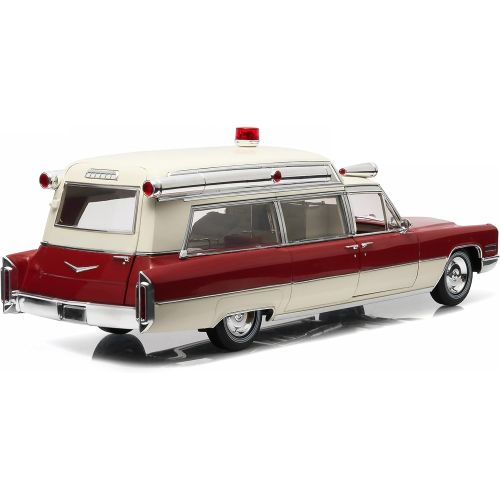  Greenlight GreenLight Precision Collection 1966 Cadillac S&S 48 High Top Ambulance Vehicle, RedWhite