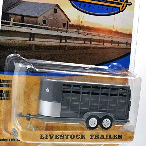  Greenlight 1:64 SCALE TOP SHELF REPLICASLIVESTOCK TRAILER green light one sixty-four scale live stock trailer hose trailer [parallel import goods]