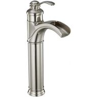 [아마존 핫딜]  [아마존핫딜]Greenspring Waterfall Commercial Bathroom Sink Vessel Faucet Single Handle Lever Hole, Brushed Nickel