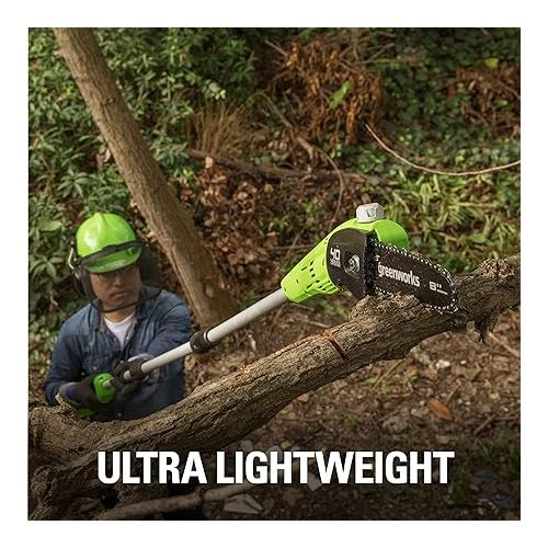  Greenworks 40V 8-Inch Cordless Polesaw, 2.0Ah Battery and Charger Included PS40B210