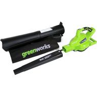Greenworks 40V (185 MPH / 340 CFM / 75+ Compatible Tools) Cordless Brushless Leaf Blower / Vacuum, Tool Only