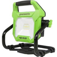 Greenworks 40V (AC/DC) 2000-Lumen LED Work Light, 360° Head Rotation, Tripod Mountable, Portable, Indoor/Outdoor Light, Flood Light, Tool-Only