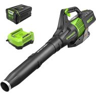 Greenworks 80V (145 MPH / 580 CFM / 75+ Compatible Tools) Cordless Brushless Axial Leaf Blower, 2.5Ah Battery and Charger Included