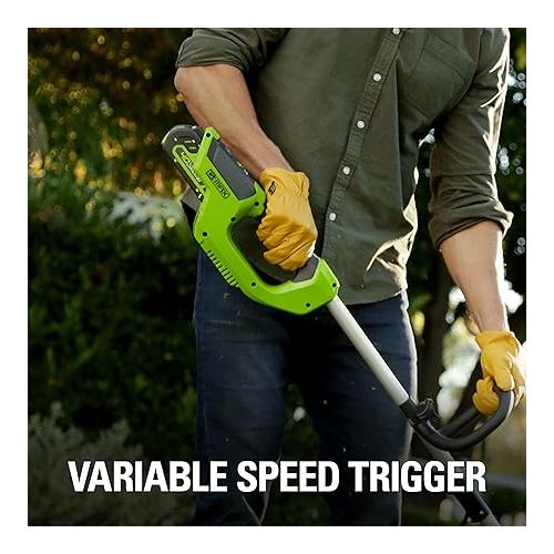  Greenworks 40V 12-Inch Cordless String Trimmer, Battery and Charger Not Included, BST4000