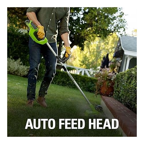  Greenworks 40V 12-Inch Cordless String Trimmer, Battery and Charger Not Included, BST4000