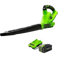 Greenworks 40V (150 MPH / 130 CFM / 75+ Compatible Tools) Cordless Leaf Blower, 4.0Ah Battery and Charger Included