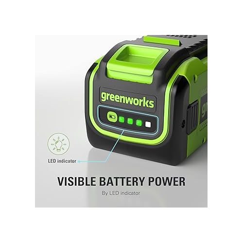  Greenworks 40V 8.0Ah Lithium-Ion Battery(Genuine Greenworks Battery / 75+ Compatible Tools)