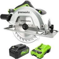 Greenworks 24V Brushless 7-1/4-inch Circular Saw with 24V Battery Charger and 24V 4Ah USB Battery