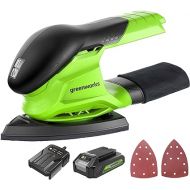 Greenworks 24V Finishing Sander 11,000 OPM Cordless with 2Ah Battery and Charger