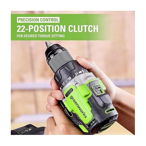  Greenworks 24V 7pcs Combo Kit w/2.0Ah & 4.0Ah USB Batteries & (2) Chargers. 800in/lb Drill, Impact Driver, Multi-tool, Reciprocating Saw, Circular, Brad Nailer and Flashlight