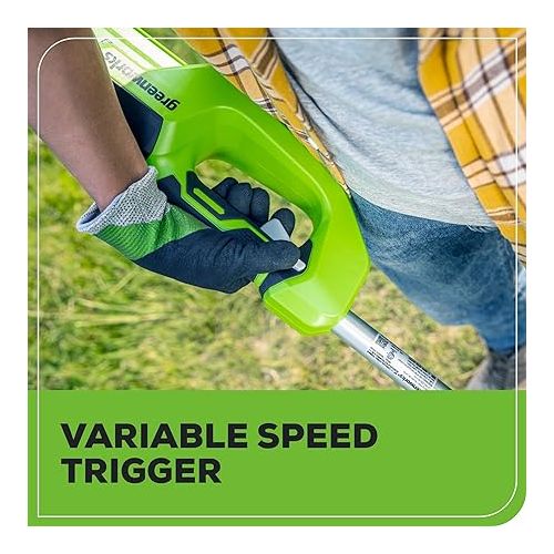  Greenworks 40V 15’’ Cordless String Trimmer w/ 2 Ah Battery & Charger