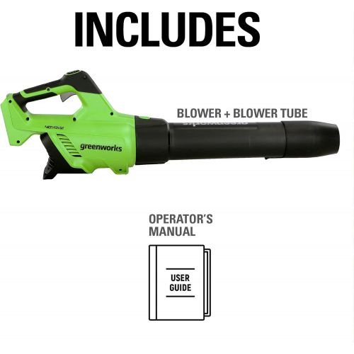  Greenworks BL40B02 40V (120 MPH / 500 CFM) Axial Leaf Blower, Tool Only