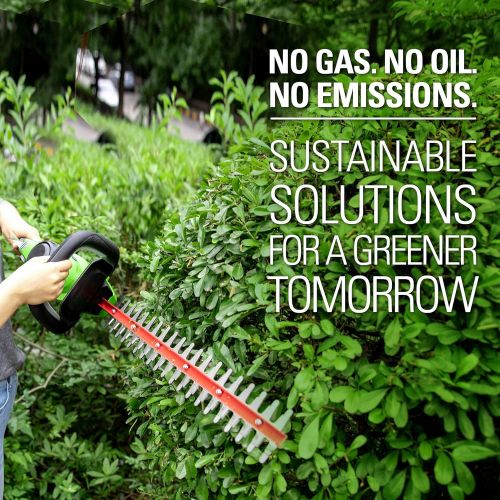  Greenworks 40V 24 Cordless Hedge Trimmer (1 Cutting Capacity), Tool Only