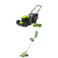 Greenworks 20-Inch 40V 3-in-1 Cordless Lawn Mower with 13-Inch 40V Cordless String trimmer/Edger Battery Not Included 21332