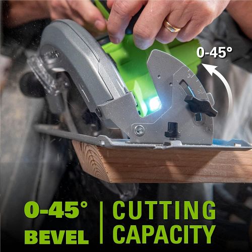  Greenworks 24V Brushless 7.25-Inch Circular Saw, 4.0Ah (USB Hub) Battery and Charger Included