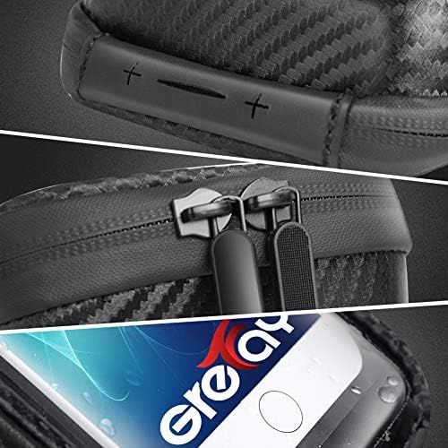  [아마존베스트]Grefay Bicycle Handlebar Bag Waterproof Mobile Phone Case Hard Shell Bicycle Mobile Phone Holder Handlebar Bag with Touch Screen for Smartphone GPS Sat Nav and Other Edge up to 6.5