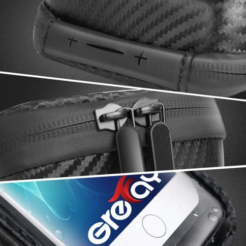  [아마존베스트]Grefay Bicycle Handlebar Bag Waterproof Mobile Phone Case Hard Shell Bicycle Mobile Phone Holder Handlebar Bag with Touch Screen for Smartphone GPS Sat Nav and Other Edge up to 6.5