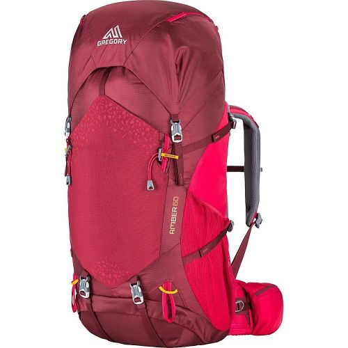 그레고리 Gregory Mountain Products Amber 60 Womens Multi Day Hiking Backpack | Backpacking, Camping, Travel | Integrated Rain Cover, Adjustable Components, Internal Frame | Streamlined Comf