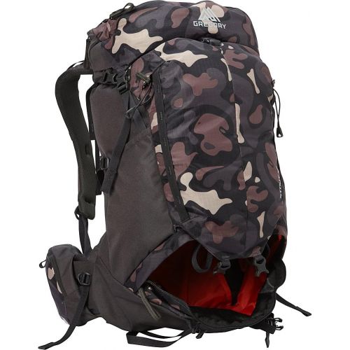 그레고리 Gregory Mountain Products Stout 45 Mens Hiking Backpack | Backpacking, Camping, Travel | Integrated Rain Cover, Adjustable Components, Internal Frame | Streamlined Comfort on the T