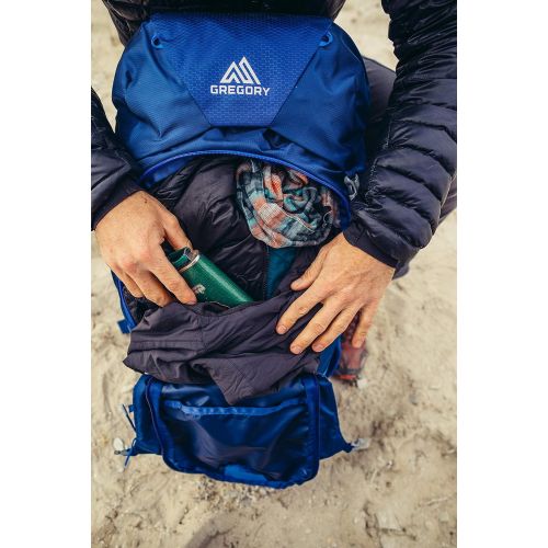 그레고리 Gregory Mountain Products Zulu 40 Backpacking Backpack, Ozone Black, Medium/Large