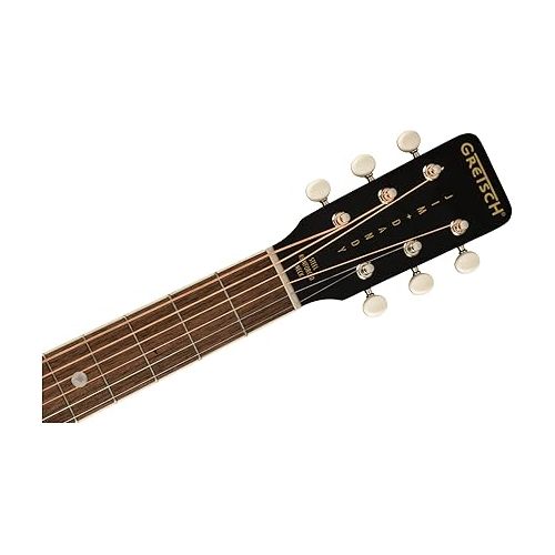  Gretsch G9500 Jim Dandy 24-Inch Scale Flat Top Non-Cutaway Sapele Body 6-String Acoustic Guitar with Black Walnut Fingerboard (Right-Handed, Frontier Stain)