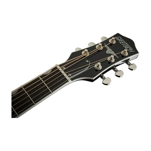  Gretsch G5013CE Rancher Junior Cutaway 6-String Acoustic Electric Guitar with Laurel Fingerboard and Mahogany Neck (Right-Handed, Black)