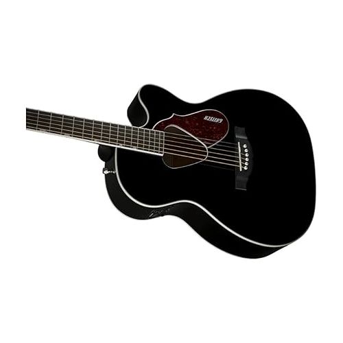  Gretsch G5013CE Rancher Junior Cutaway 6-String Acoustic Electric Guitar with Laurel Fingerboard and Mahogany Neck (Right-Handed, Black)