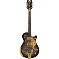 Gretsch G6134TG Limited-edition Paisley Penguin Electric Guitar - Blackburst over Black and Silver Paisley Sparkle