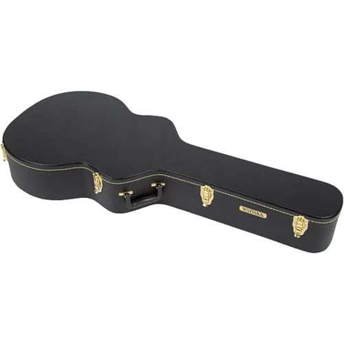 Gretsch G6302 Custom Hard Shell Flat Top Telex Finish Solid Wood Case for 12-String Acoustic Guitars (XL, Black)