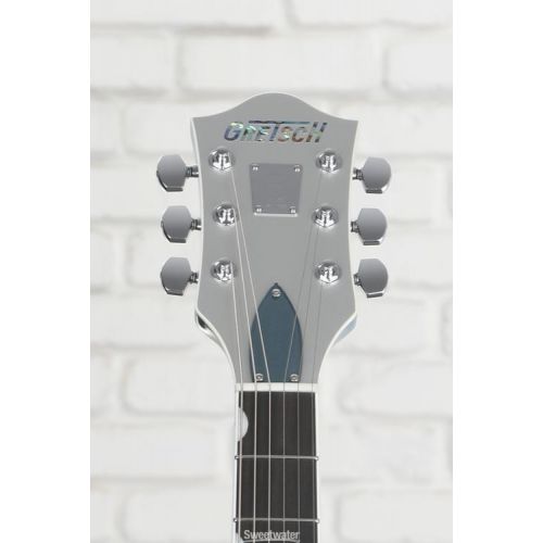  Gretsch G6118T-140 Limited-edition 140th Double Platinum Anniversary Hollowbody Electric Guitar - 2-tone Pure Platinum/Stone Platinum
