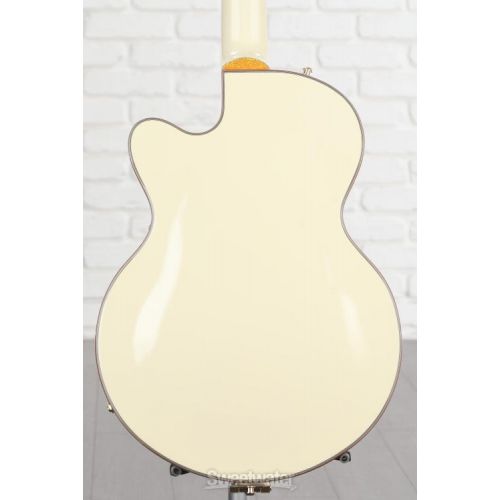  Gretsch Electromatic Chris Rocha Broadkaster Jr. Semi-hollowbody Electric Guitar - Vintage White, Bigsby Tailpiece