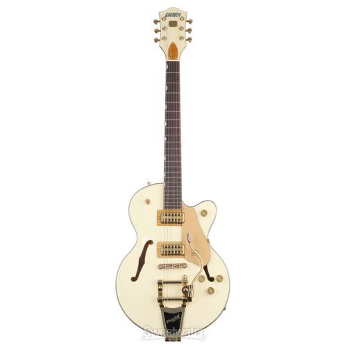  Gretsch Electromatic Chris Rocha Broadkaster Jr. Semi-hollowbody Electric Guitar - Vintage White, Bigsby Tailpiece