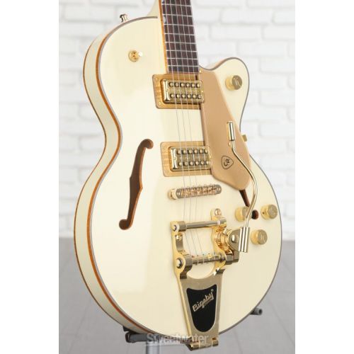  Gretsch Electromatic Chris Rocha Broadkaster Jr. Semi-hollowbody Electric Guitar - Vintage White, Bigsby Tailpiece