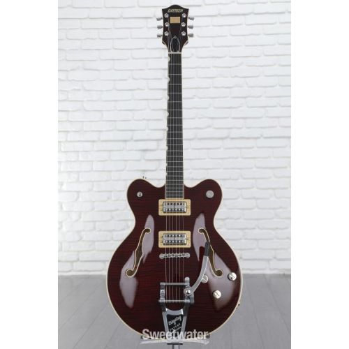  Gretsch G6609TFM Players Edition Broadkaster Center Block - Dark Cherry Stain, Bigsby Tailpiece