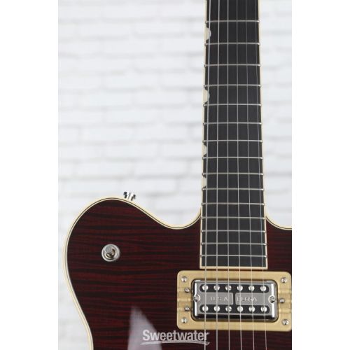  Gretsch G6609TFM Players Edition Broadkaster Center Block - Dark Cherry Stain, Bigsby Tailpiece