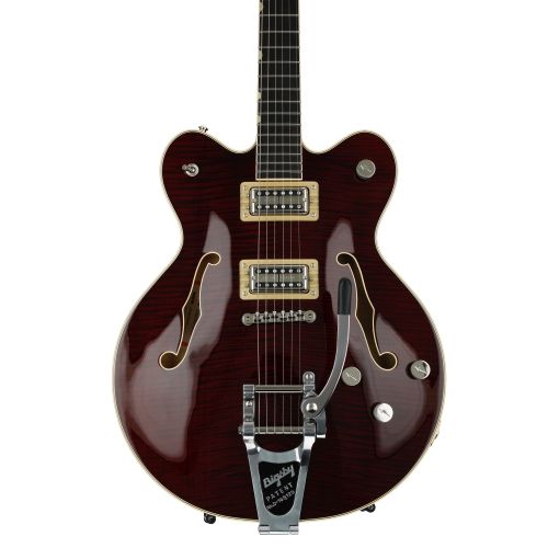  Gretsch G6609TFM Players Edition Broadkaster Center Block - Dark Cherry Stain, Bigsby Tailpiece