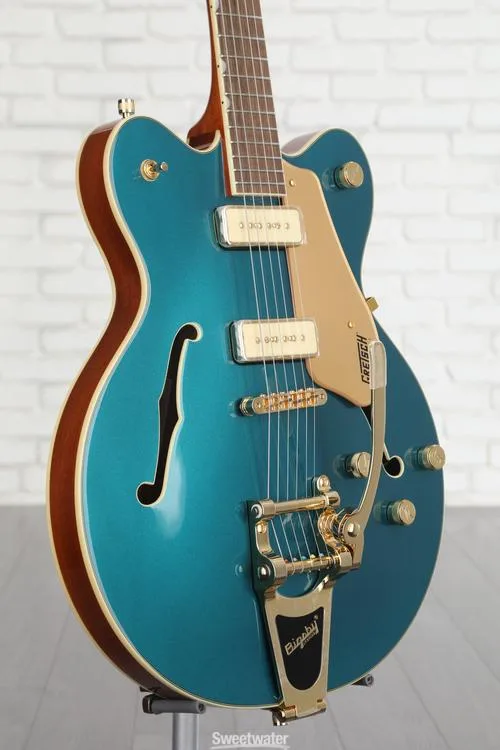  Gretsch Electromatic Pristine LTD Center Block Double-Cut Semi-hollowbody Electric Guitar with Bigsby - Petrol