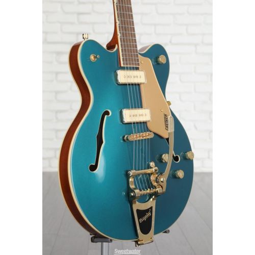  Gretsch Electromatic Pristine LTD Center Block Double-Cut Semi-hollowbody Electric Guitar with Bigsby - Petrol