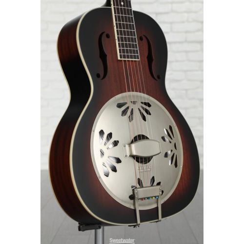  Gretsch G9241 Alligator Mahogany Round Neck Acoustic Electric Resonator - 2-color Sunburst, Padauk Fingerboard