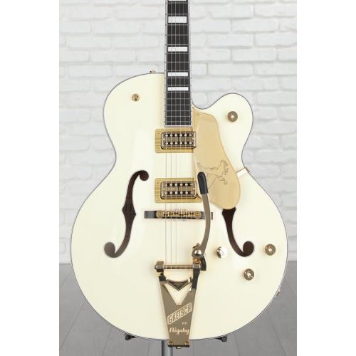  Gretsch G6136T-MGC Michael Guy Chislett Signature Falcon with Bigsby Electric Guitar - Vintage White with Ebony Fingerboard