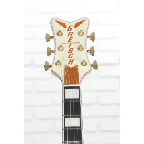  Gretsch G6136T-MGC Michael Guy Chislett Signature Falcon with Bigsby Electric Guitar - Vintage White with Ebony Fingerboard