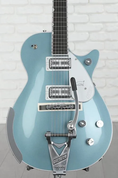 Gretsch G6134T-140 PRO 140th Double Platinum Edition Penguin Solidbody Electric Guitar - 2-tone Stone Platinum/Pure Platinum with Bigsby Tailpiece