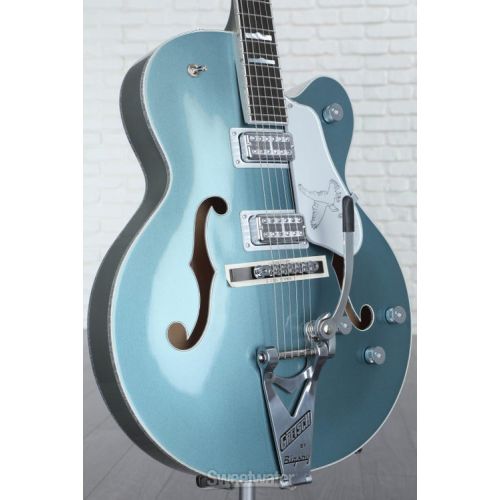  Gretsch G6136T-140 PRO 140th Double Platinum Edition Falcon Hollowbody Electric Guitar - Two-tone Stone Platinum/Pure Platinum with Bigsby Tailpiece