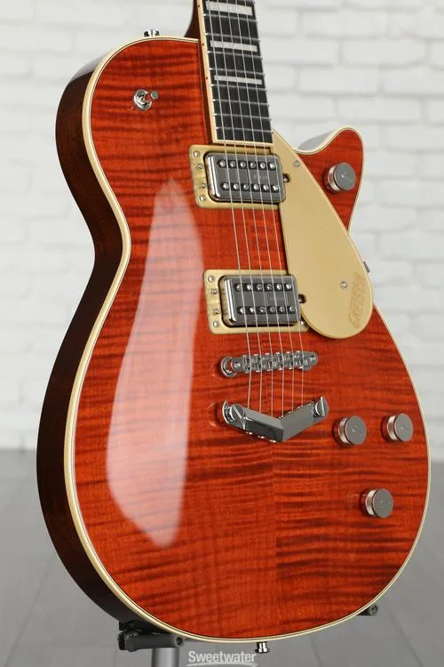  Gretsch G6228FM Player's Edition Duo Jet Electric Guitar - Bourbon Flame