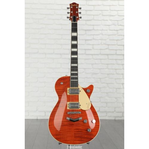  Gretsch G6228FM Player's Edition Duo Jet Electric Guitar - Bourbon Flame