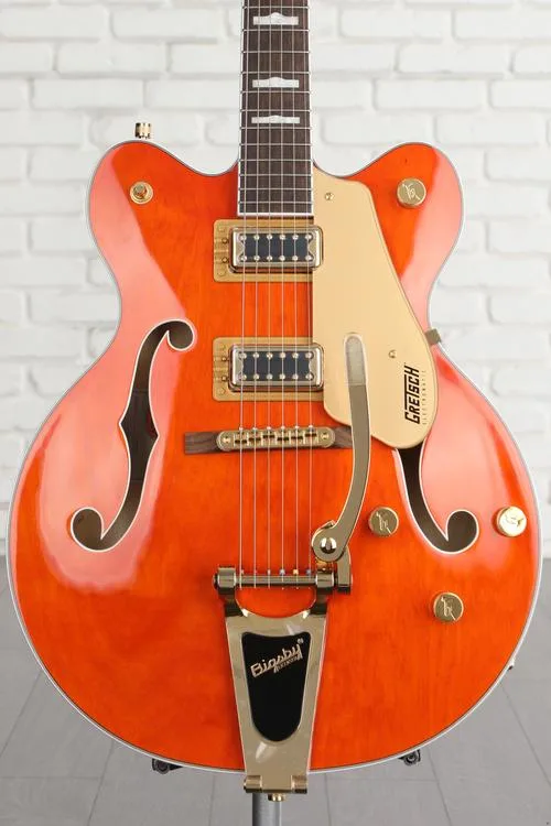 Gretsch G5422TG Electromatic Classic Hollowbody Double-Cut Electric Guitar with Bigsby - Orange Stain